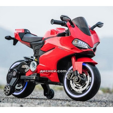 Детский мотоцикл M 3467 EL-3 Honda, кожаное сиденье, красный